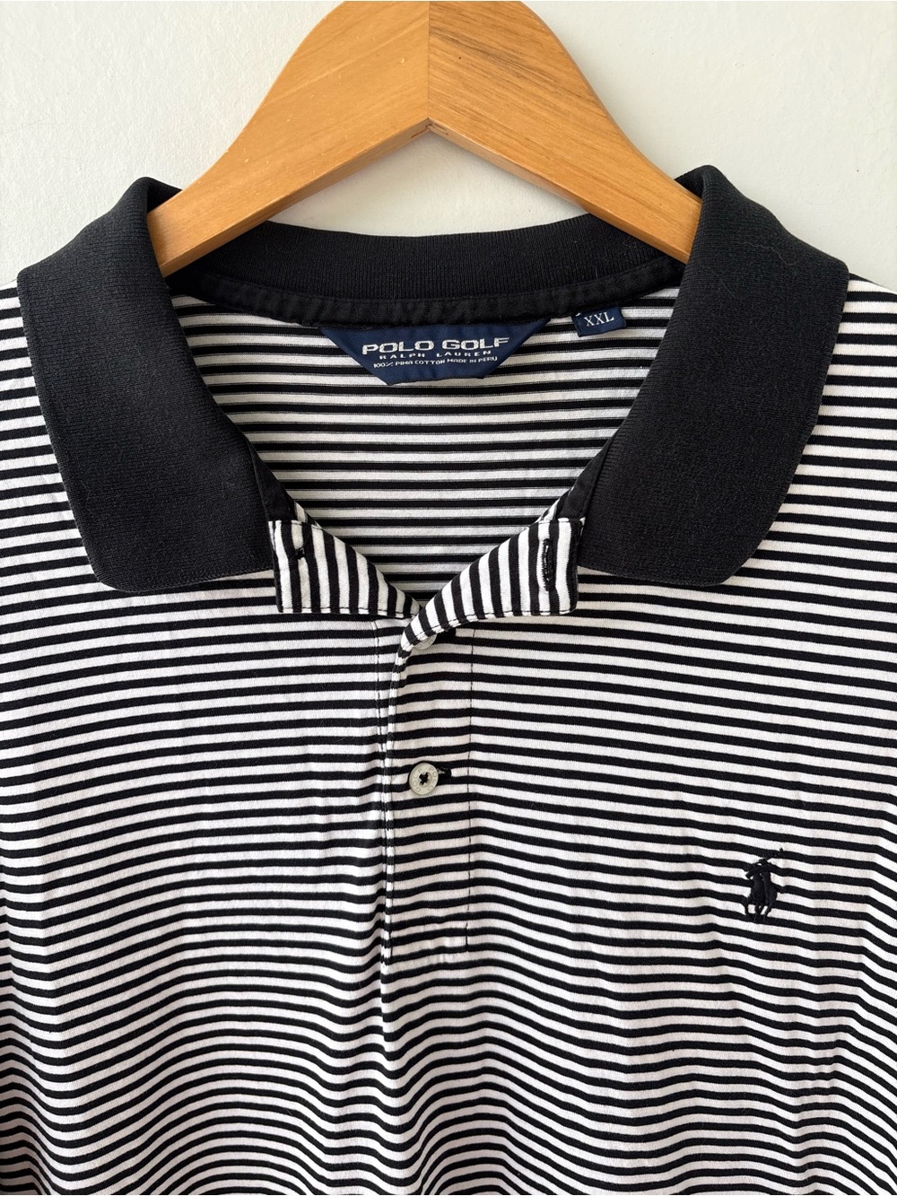 Vintage Polo Golf Ralph Lauren Striped Pima Cotton XXL